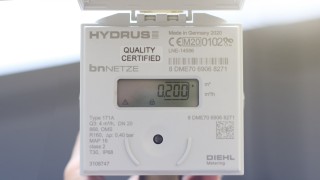Zählerdisplay Digitalanzeige eines Funkwasserzählers